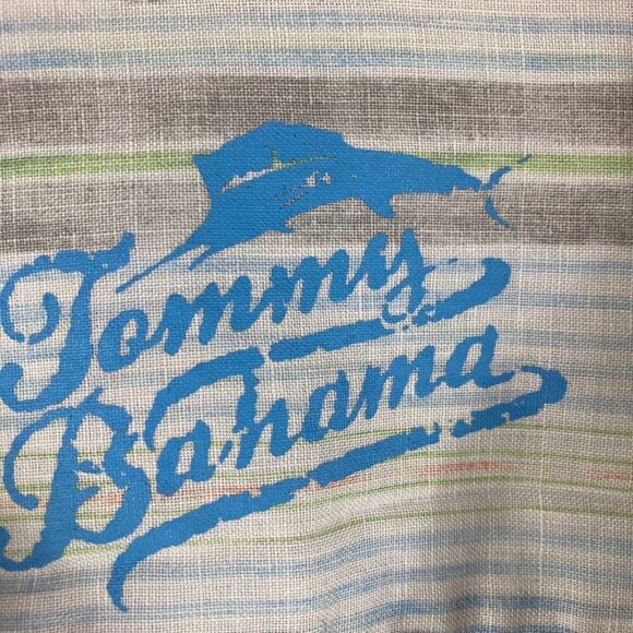 Mens‎ Tommy Bahama Linen Relaxed LS BD Muted Striped Shirt  XL - Picture 3 of 10